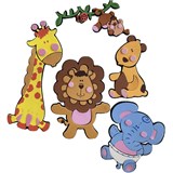 3D pěnová dekorace na zeď jungle 41,5 x 31,5 cm AKCE