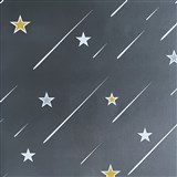 Samolepící fólie bílé, žluté, šedé hvězdičky na šedém podkladu 45 cm x 10 m