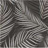 Vliesové tapety na zeď IMPOL GMK palmové listy stříbrno černé na hnědém podkladu