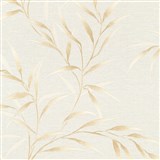 Vliesové tapety na zeď GMK Fashion for walls 5 lístky béžové na krémovém pokladu