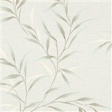 Vliesové tapety na zeď GMK Fashion for walls 5 lístky modro-béžové na bílém podkladu