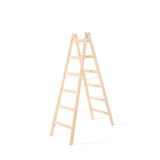 Štafle malířské PREMIUM, 6 příček, dřevěný žebřík, 150kg