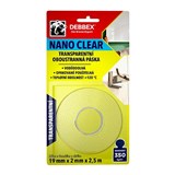 Transparentní oboustranná páska NANO CLEAR 19mm x 2,5m - BLISTR - POSLEDNÍ KUSY
