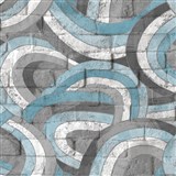 Vliesové tapety na zeď IMPOL Pop abstrakt modro-šedý na cihlové zdi