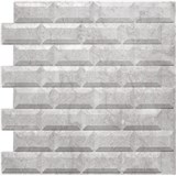 Obkladové panely 3D PVC rozměr 595 x 560 mm, tloušťka 0,6mm, šedý obklad METRO 3D SILVER - POSLEDNÍ