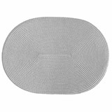 Jutové dekorativní prostírání na stůl RATAN oválné světle šedé - POSLEDNÍ KUSY