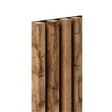 Dekorační panely MAXI dub wotan 3D lamely na filcovém podkladu 270 x 17,7 cm