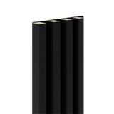 Dekorační panely MAXI černý mat 3D lamely na filcovém podkladu 270 x 17,7 cm