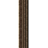 Akustické dekorační panely dub wotan 3D lamely na filcovém podkladu 250 x 30 cm - POSLEDNÍ KUSY