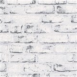 Vliesové tapety na zeď Wood´n Stone cihla bílo-šedá