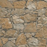Vliesové tapety na zeď Wood´n Stone kámen štípaný hnědý
