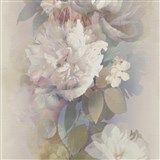 Vliesové tapety na zeď Aurora popínavé květy barevné na růžovo-béžovém podkladu