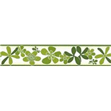 Samolepící bordura květy zelené 5 m x 5,8 cm