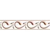 Samolepící bordura ornamenty hnědé 5 m x 5,8 cm