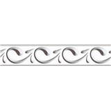 Samolepící bordura ornamenty šedé 5 m x 5,8 cm