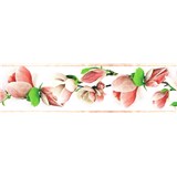Samolepící bordura větve s květy růžové 5 m x 8,3 cm - POSLEDNÍ KUSY