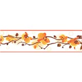 Samolepící bordura orchidej žluto- hnědá 5 m x 8,3 cm