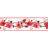 Samolepící bordura orchidej červená 5 m x 8,3 cm - POSLEDNÍ KUSY