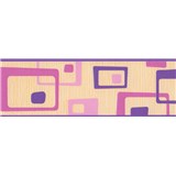 Samolepící bordura abstrakt růžovo-fialový 5 m x 6,9 cm