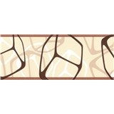 Samolepící bordury kostky hnědé 5 m x 6,9 cm - POSLEDNÍ KUSY