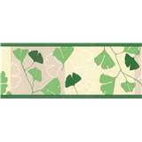 Samolepící bordury ginkgo listy zelené 5 m x 6,9 cm