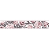 Samolepicí bordury na zeď růže růžovo-šedé 5 m x 8,3 cm