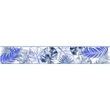 Samolepicí bordury na zeď mostera a palmové listy modré 5 m x 8,3 cm