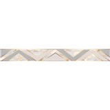 Samolepicí bordury na zeď Art-Deco mramor šedo-oranžový 5 m x 5,8 cm