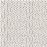 Vliesové tapety IMPOL City Glam geometrický vzor béžový se zlatými metalickými odlesky