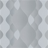Vliesové tapety na zeď Collage vlnovky stříbrno-šedá