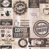 Papírové tapety na zeď retro coffee hnědé