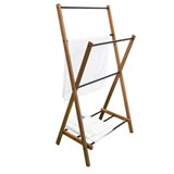 Němý sluha Scandinavian WOOD/BLACK rozměr 109 x 57,5 x 4,5 cm