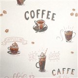 Vliesové tapety na zeď IMPOL káva na bílém podkladu