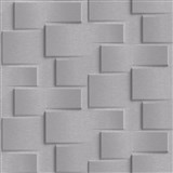 Vliesové tapety na zeď Exposure 3D metalický obklad tmavě šedý