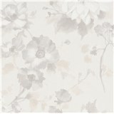 Vliesové tapety na zeď G.M.K. Fashion For Walls květy šedo-hnědé na krémovém podkladu
