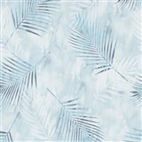 Vliesové tapety na zeď G.M.K. Fashion For Walls palmové listy modro-bílé na modrém podkladu