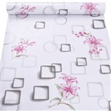 Samolepící tapety květy s rámečky 45 cm x 10 m