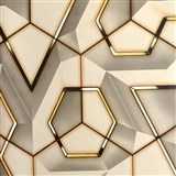 Samolepící tapety 3D geometrický vzor šedo-zlatý tmavý 45 cm x 10 m