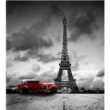 Vliesové fototapety retro vůz v Paříži rozměr 225 cm x 250 cm
