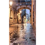 Vliesové fototapety starobylé ulice rozměr 150 cm x 250 cm - POSLEDNÍ KUSY