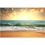 Vliesové fototapety slunce v moři rozměr 375 cm x 250 cm