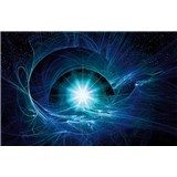 Vliesové fototapety modrý vesmírný Twist rozměr 416 cm x 254 cm