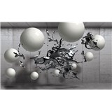 Vliesové fototapety 3D abstrakt a koule rozměr 208 cm x 146 cm