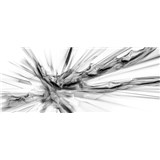 Vliesové fototapety abstrakce černo-bílá rozměr 250 cm x 104 cm