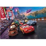 Fototapeta Disney Cars Mc Queen a Burák race rozměr 254 cm x 184 cm