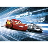 Fototapeta Disney Cars3 Mc Queen a Jackson Storm Simulation rozměr 254 cm x 184 cm