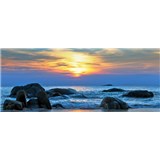 Vliesové fototapety západ slunce nad mořem rozměr 250 cm x 104 cm
