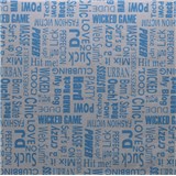 Samolepící tapety text modrý 45 cm x 15 m