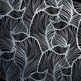 Samolepící fólie listy černo-stříbrné - 45 cm x 5 m