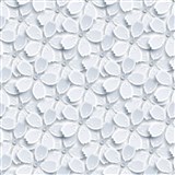 Samolepící fólie bílé květy na šedém podkladu - 45 cm x 15 m
